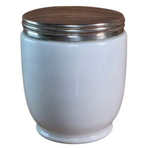 Antique Syracuse China Premier Egg Cup Coddler w Lid White Patented 1879 1893